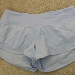 Lululemon Low Rise 2.5 Speed Ups - Pastel Blue